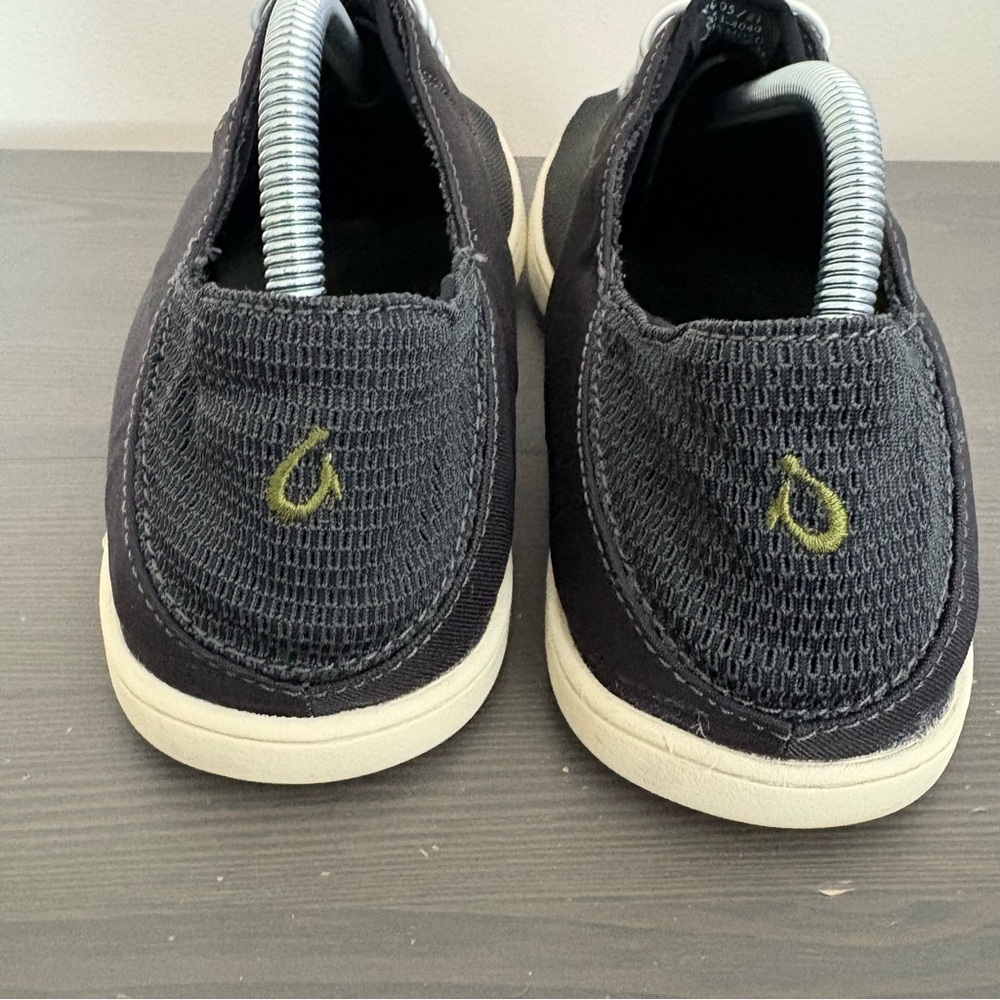 Olukai Nohea Mens Moku Slip On Mesh Boat Sneakers Black Size 10 - Picture 4 of 8